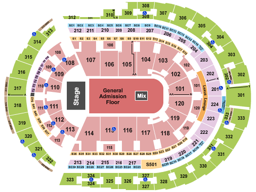 Bridgestone Arena Grey Day Seating Chart